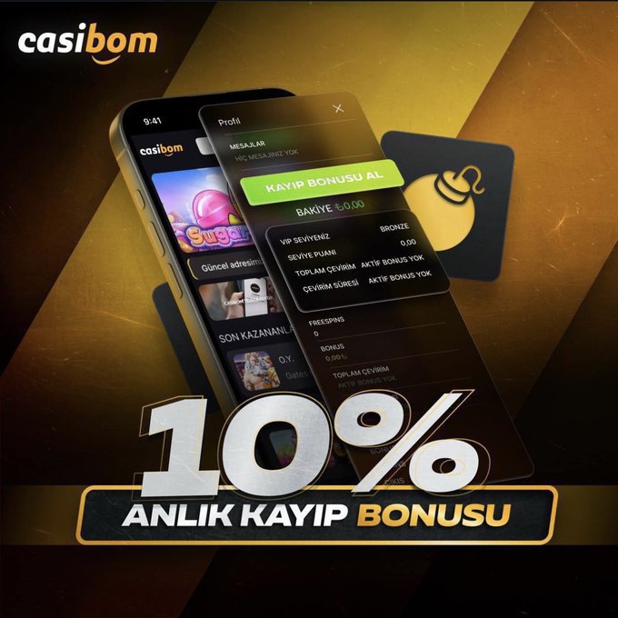 Casibom yüzde 10 anlık kayıp bonusu kampanya görseli